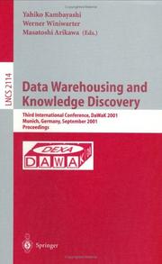 Data warehousing and knowledge discovery : third international conference, DaWaK 2001, Munich, Germany, September 5-7, 2001: proceedings