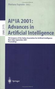 AI*IA 2001 : advances in artificial intelligence : 7th Congress of the Italian Association for Artificial Intelligence, Bari, Italy, September 25-28, 2001 : proceedings