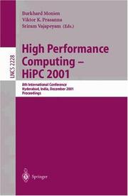 High performance computing - HiPC 2001 : 8th International Conference, Hyderabad, India, December 17-20, 2001 : proceedings