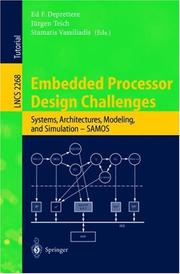 Embedded processor design challenges : systems, architectures, modeling, and simulation : SAMOS