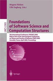 Foundations of software science and computation structures : 5th international conference, FOSSACS 2002, held as part of the Joint European Conferences on Theory and Practice of Software, ETAPS 2002, 