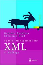 Cover of: Content Management mit XML: Grundlagen und Anwendungen (Xpert.press)
