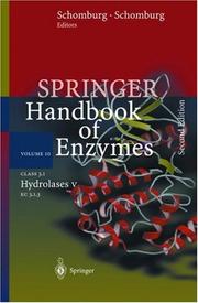 Cover of: Class 3.1 Hydrolases V (Springer Handbook of Enzymes)