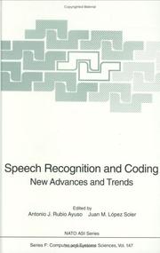 Speech recognition and coding : new advances and trends