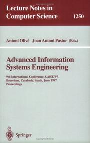 Advanced information systems engineering : 9th International Conference, CAiSE '97, Barcelona, Catalonia, Spain, June 16-20, 1997 : proceedings