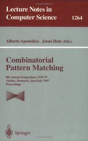 Combinatorial pattern matching : 8th annual symposium, CPM 97, Aarhus, Denmark, June 30 - July 2, 1997 : proceedings