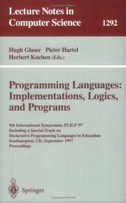 Programming languages : implementations, logics, and programs : 9th International Symposium, PLILP '97, including a special track on declarative programming languages in education, Southampton, UK, Se