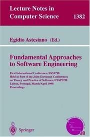 Cover of: Fundamental approaches to software engineering by FASE'98 (1998 Lisbon, Portugal)