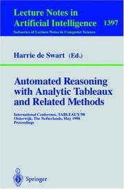 Automated reasoning with analytic tableaux and related methods : International Conference, TABLEAUX'98, Oisterwijk, The Netherlands, May 5-8, 1998, proceedings