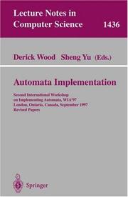 Automata implementation : Second International Workshop on Implementing Automata, WIA '97, London, Ontario, Canada, September 18-20, 1997 : revised papers