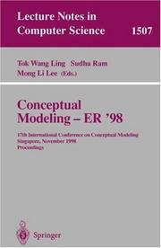 Conceptual modeling - ER '98 : 17th International Conference on Conceptual Modeling, Singapore, November 16-19, 1998 : proceedings