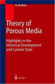Cover of: Theory of porous media: highlights in historical development and current state