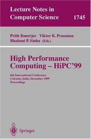 High performance computing - HiPC'99 : 6th International Conference, Calcutta, India, December 17-20, 1999 : proceedings