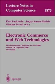 Electronic commerce and web technologies : First International Conference, EC-Web 2000, London, UK, September 4-6, 2000 : proceedings