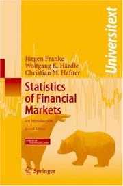 Statistics of financial markets : an introduction