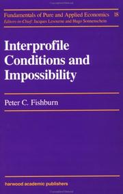 Cover of: Interprofile conditions and impossibility
