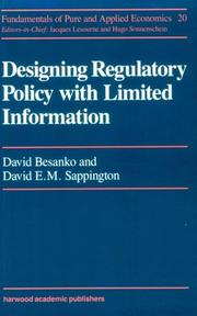 Cover of: Designing regulatory policy with limited information