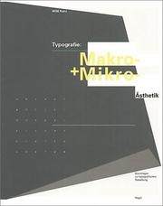Cover of: Typografie: Makro- und Mikroästhetik