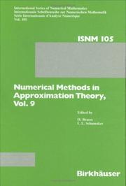Cover of: Numerical Methods in Approximation Theory: Numerische Methoden der Approximationstheorie (International Series of Numerical Mathematics)