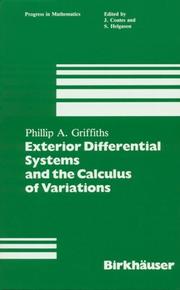 Cover of: Exterior Differential Systems and the Calculus of Variations (Progress in Mathematics (Birkhauser Boston))