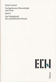 Cover of: Zur Metaphysik der symbolischen Formen