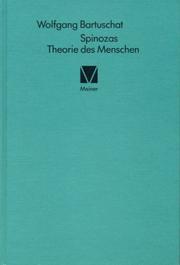 Cover of: Spinozas Theorie des Menschen.