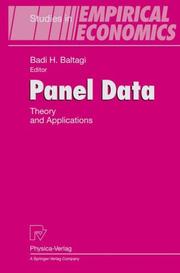 Panel data : theory and applications