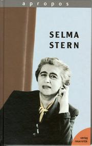 Apropos Selma Stern by Marina Sassenberg