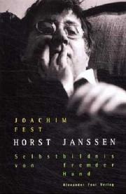 Cover of: Horst Janssen by Joachim Fest