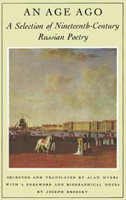 Cover of: An Age Ago: A Selection of Nineteenth-Century Russian Poetry