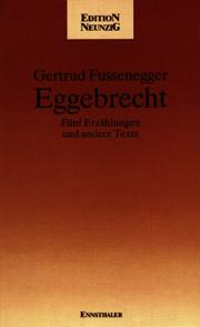 Cover of: Eggebrecht: fünf Erzählungen und andere Texte