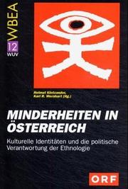 Cover of: Minderheiten in Österreich: kulturelle Identitäten und die politische Verantwortung der Ethnologie