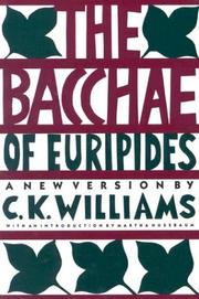 Cover of: The Bacchae of Euripides: A New Version