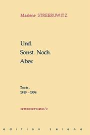 Cover of: Und. Sonst. Noch. Aber.: Texte 1991-1996