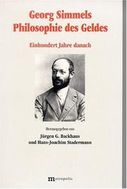 Cover of: Georg Simmels Philosophie des Geldes: einhundert Jahre danach