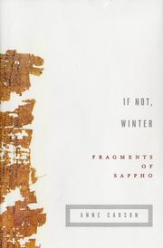 Cover of: If not, winter: fragments of Sappho