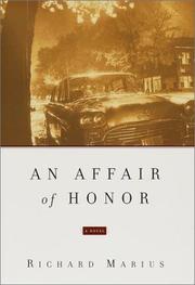 Cover of: An affair of honor: a novel