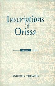Cover of: Inscriptions of Orissa: circa 5th-8th centuries A.D.