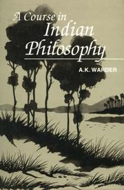 Cover of: A course in Indian philosophy