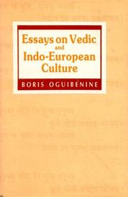 Cover of: Essays on Vedic and Indo-European culture