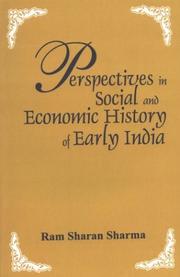 Cover of: Perspectives in Social and Economic History of Early India
