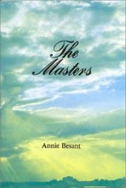 Cover of: The Masters by Annie Wood Besant