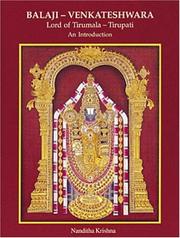Cover of: Balaji-Venkateshwara, Lord of Tirumala-Tirupati: an introduction