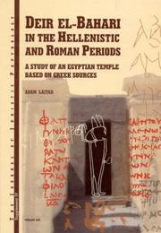 Cover of: Deir El-bahari in the Hellenistic and Roman Periods by Adam Lajtar