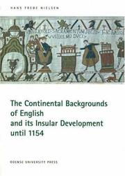Cover of: The continental backgrounds of English and its insular development until 1154