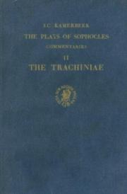 Cover of: The Plays of Sophocles - Commentaries 2: The Trachiniae
