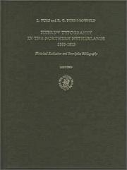 Cover of: Hebrew Typography in the Northern Netherlands, 1585-1815: Historical Evaluation and Descriptive Bibliography