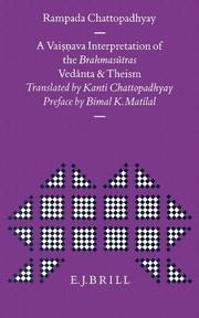 Cover of: A Vaiṣṇava interpretation of the Brahmasūtras: Vedānta and theism