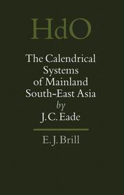 Cover of: The calendrical systems of mainland south-east Asia