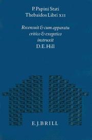 Cover of: P. Papini Stati Thebaidos Libri XII: Recensuit Et Cum Apparatu Critico Et Exegetico Instruxit (Mnemosyne , Vol Suppl. 79)